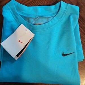 Nike Dri Fit Womens Running Shirt Shortsleeve Blue Size Large NWT